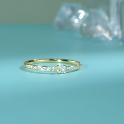 bague de promesse sertissage à griffes