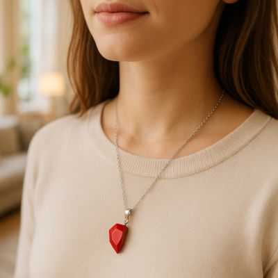 collier d'amitié une moitié rouge
