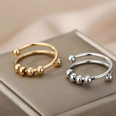 bague anti stress femme argent doré alternative