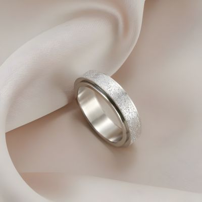 bague anti stress femme finition satinée