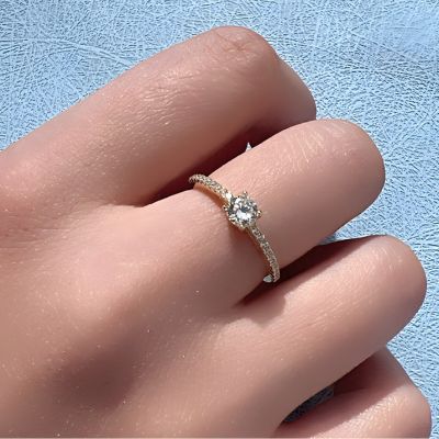 bague de promesse design fin léger