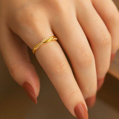bague dorée sans cadmium