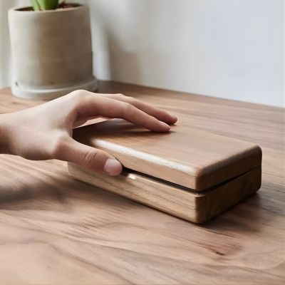 boite à bijoux bois massif couleur naturelle