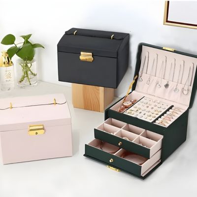 boite à bijoux doublure en velours satiné rose