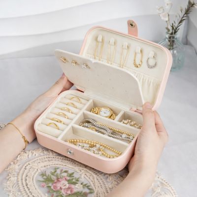 boite a bijoux pour voyage rose bijoux brillants