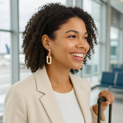 boucle d'oreille créole finition poli