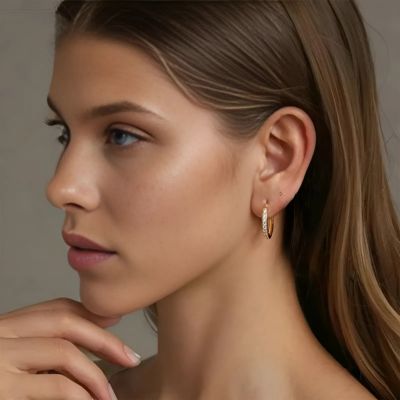 boucle d'oreille créole zircon
