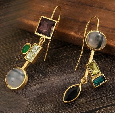 boucle d'oreille fantaisie fermoir col de signe