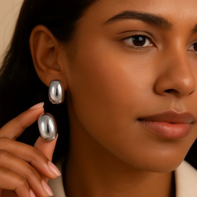 boucle d'oreille femme argent