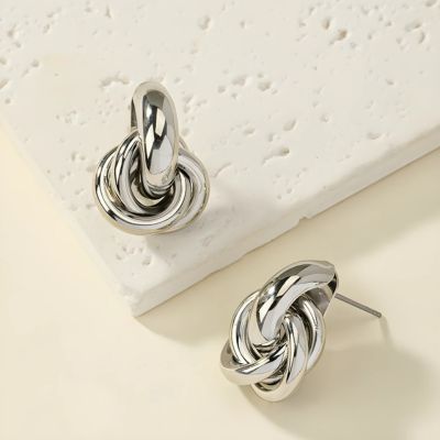 boucle d'oreille femme argentée fermoir à vis