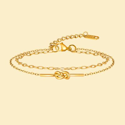 bracelet femme chaine double