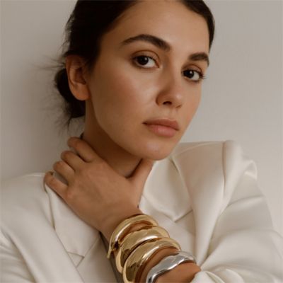 bracelet manchette mélange deux couleurs