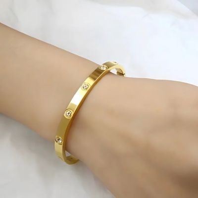 bracelet tendance femme doré étincelle