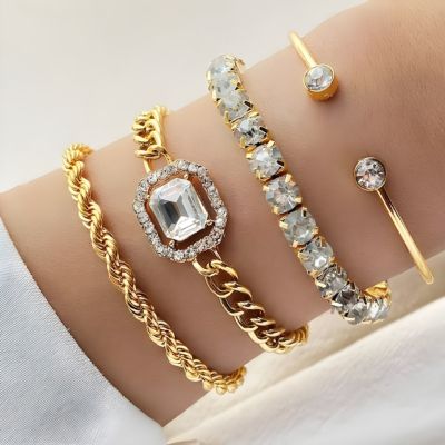 bracelets manchette doré style punk