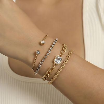 bracelets manchette zinc strass biscuit