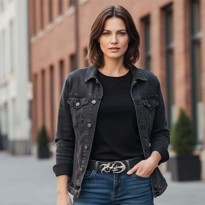 ceinture chrome femme jean tenue casual