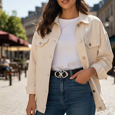 ceinture femme noire look rock