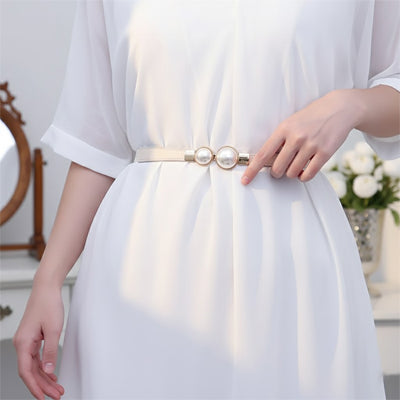 ceinture fine femme blanc robe ample total look blanc