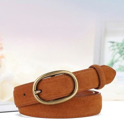 ceinture marron boucle métallique largeur parfaite