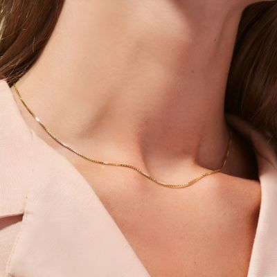 collier chaine femme doré ras du cou