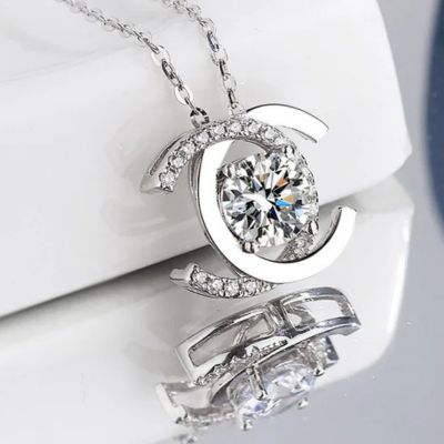 collier chaine femme pendentif double c