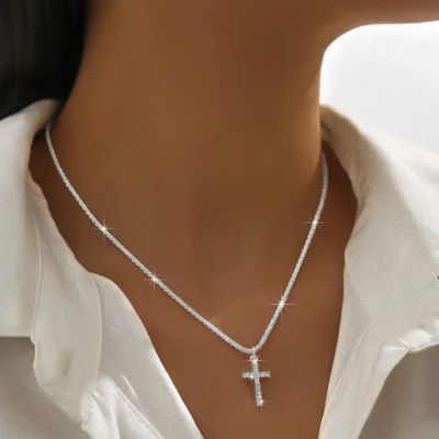 collier croix femme argent