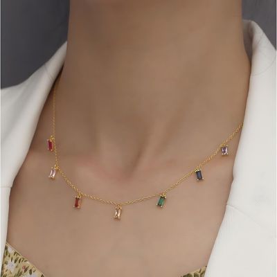 collier fantaisie femme placage or