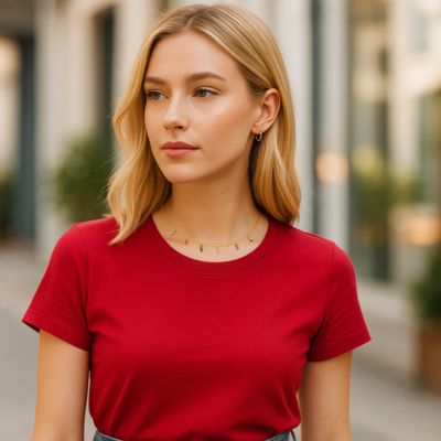 collier fantaisie pour femme couleur dorée sublime