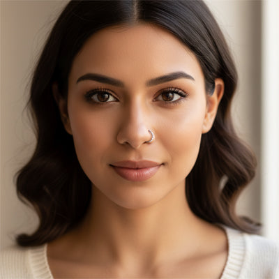 Faux piercing nez - Illusion dorée