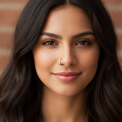 Faux piercing nez - Illusion dorée