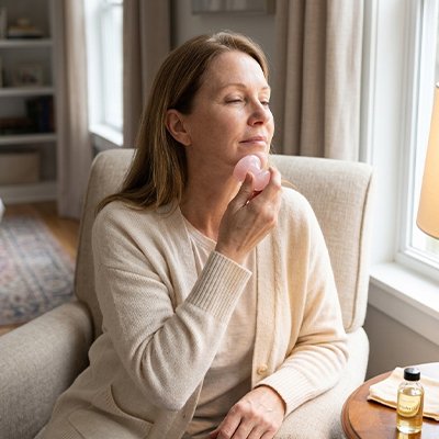 Gua sha visage huile de soins anti âge