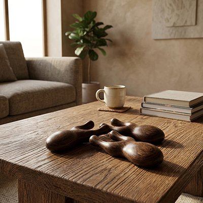 Gua sha visage trois pièces en bois de santal