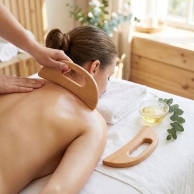 massage relaxant gua sha corps huile essentiel