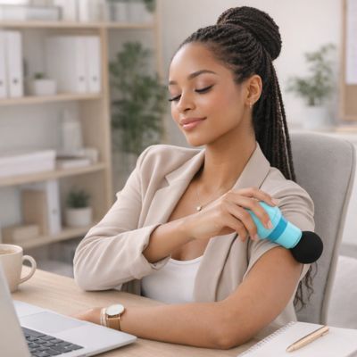 mini pistolet de massage pour massage relaxant au bureau
