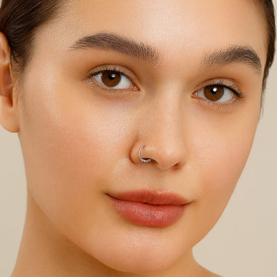 Piercing anneau nez - Classique argenté