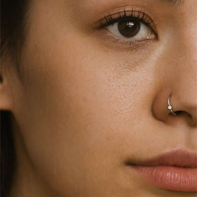 Piercing anneau nez - Classique argenté