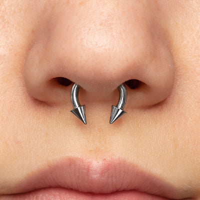 piercing nez couleur argent métal