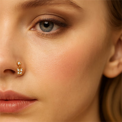 piercing nez or maintien sans glissement