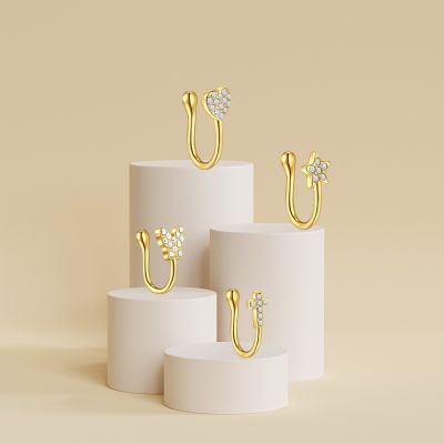 piercing nez rendu luxueux