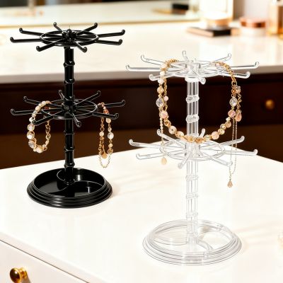 porte bijoux duo de couleur transparent noir épuré