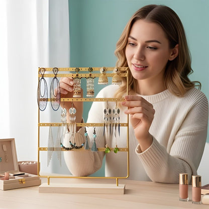 porte boucle d'oreille métal structuré