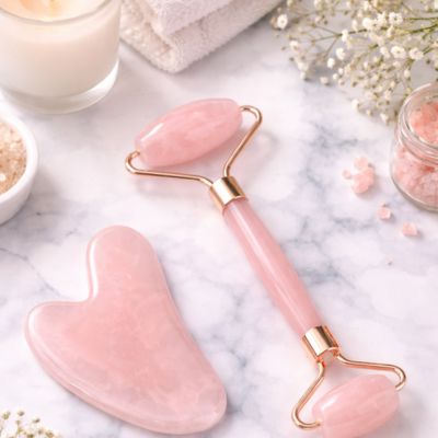 rituel beauté gua sha effet quartz rose
